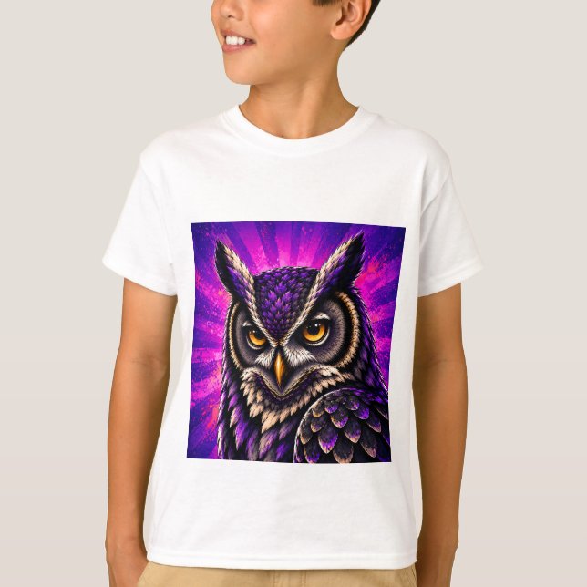 Fierce Owl Vintage Wildlife T-Shirt (Vorderseite)