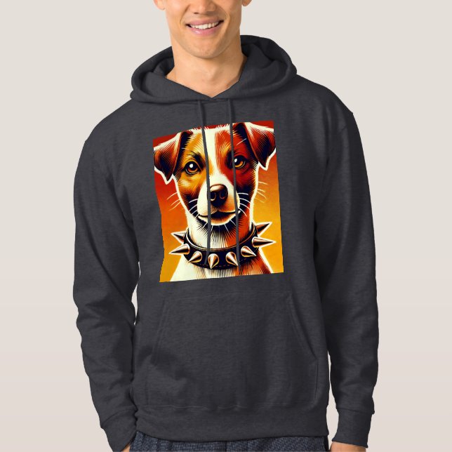 "Fierce & Playful: Jack Russell Vibes" 🐾 Hoodie (Vorderseite)