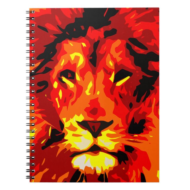 Fierce Red Lion Notizblock (Vorderseite)