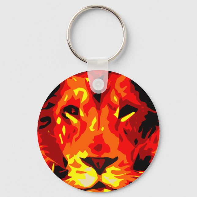 Fierce Red Lion Schlüsselanhänger (Vorderseite)