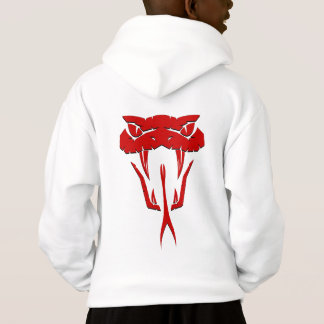 Fierce Red Snake Face Kid's Hoodie