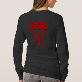 Fierce Red Snake Face Long Sleeve T-Shirt