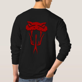 Fierce Red Snake Face Long Sleeve T-Shirt