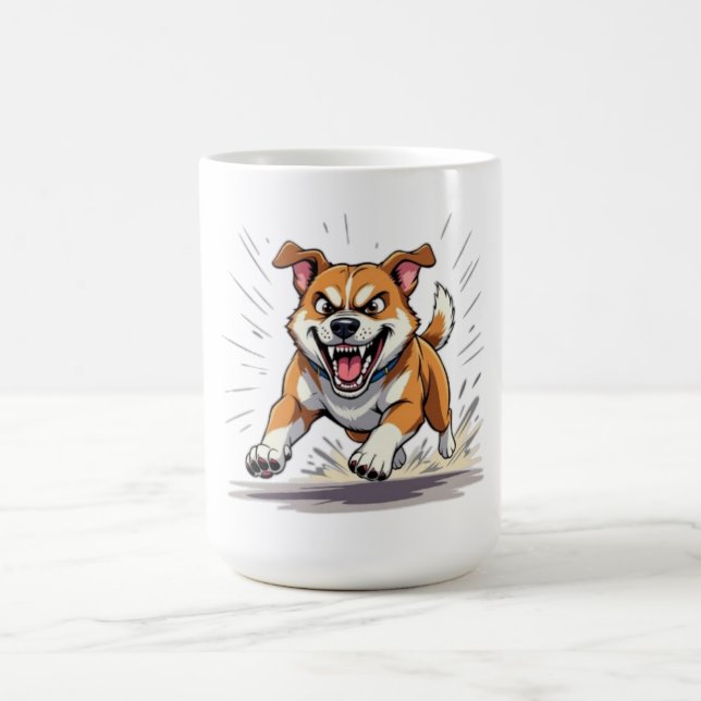 Fierce Running Dog – Power & Motion Illustration Kaffeetasse (Mittel)