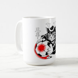 Fierce Samurai Cat Mug - For Soccer Warriors Kaffeetasse