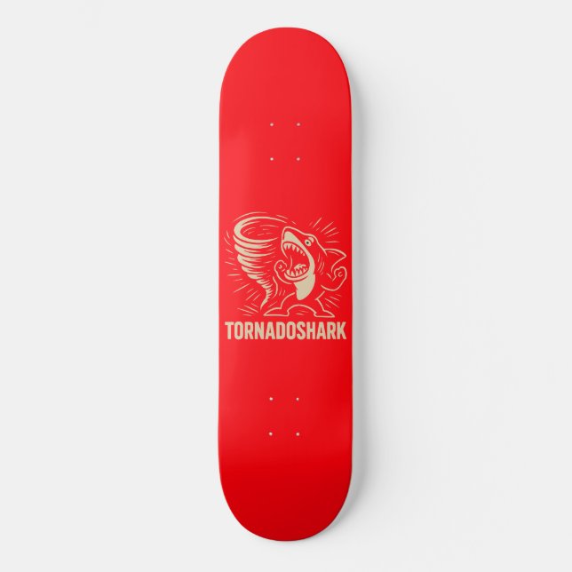 Fierce shark tornado art design for viral skateboard (Vorderseite)