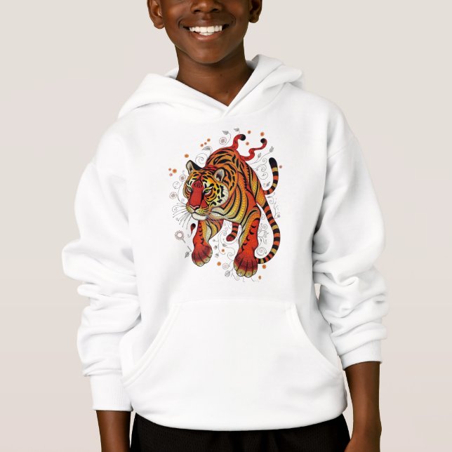 Fierce Spirit Tiger Hoodie (Vorderseite)