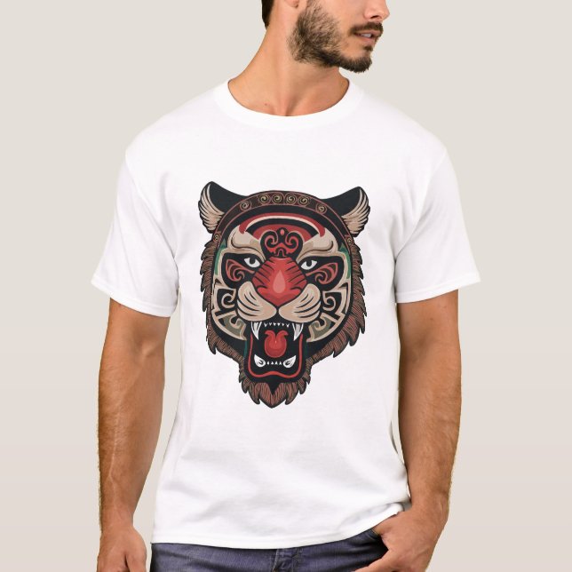 Fierce Stamm Tiger Face T-Shirt (Vorderseite)