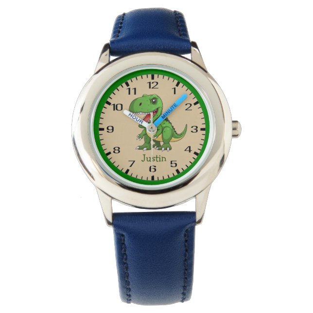 Fierce T-Rex Dinosaur Children's Watch Armbanduhr (Vorderseite)