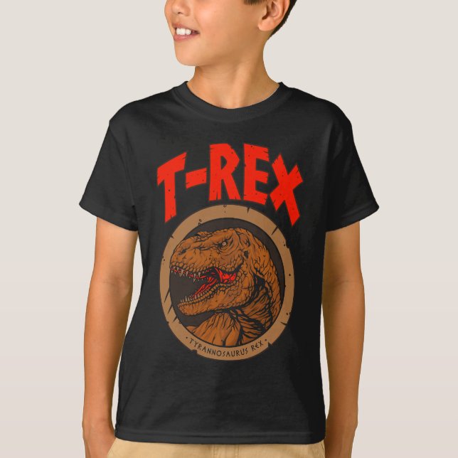 Fierce T-Rex Tyrannosaurus Rex Dinosaur T-Shirt (Vorderseite)