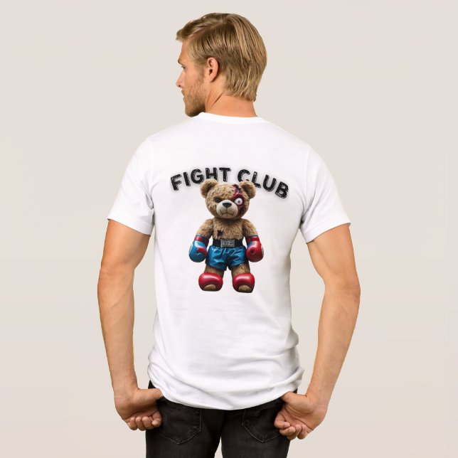 Fierce Teddy Bear mit Boxhandschuhen Tri-Blend Shirt (Rückseite voll)