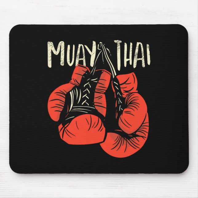 Fierce Thai Boxing Fight Style For Kickboxing Muay Mousepad (Vorne)