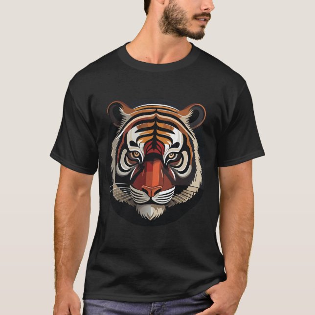 Fierce Tiger Face T-Shirt (Vorderseite)