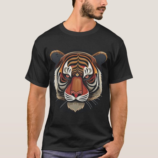 Fierce Tiger Face T-Shirt (Vorderseite)