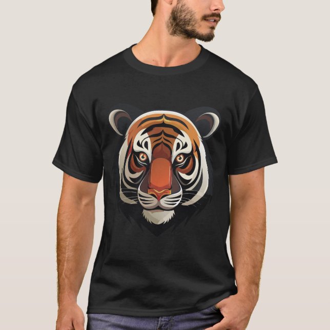 Fierce Tiger Face T-Shirt (Vorderseite)