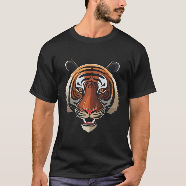 Fierce Tiger Face T-Shirt (Vorderseite)