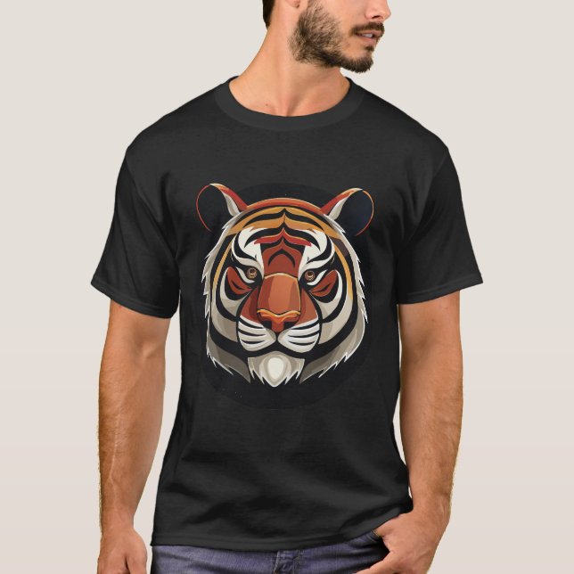 Fierce Tiger Face T-Shirt (Vorderseite)