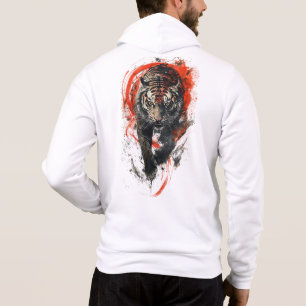 Fierce Tiger in Bewegung Hoodie