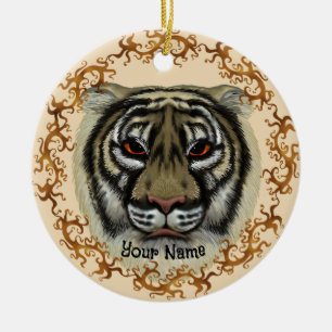 Fierce Tiger Keramik Ornament