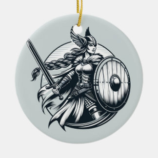 Fierce Valkyrie Warrior - Norse Mythology Line Kun Keramik Ornament