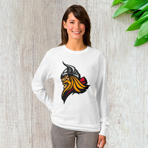 Fierce Viking Warrior Head Northelm und Bart T-Shirt