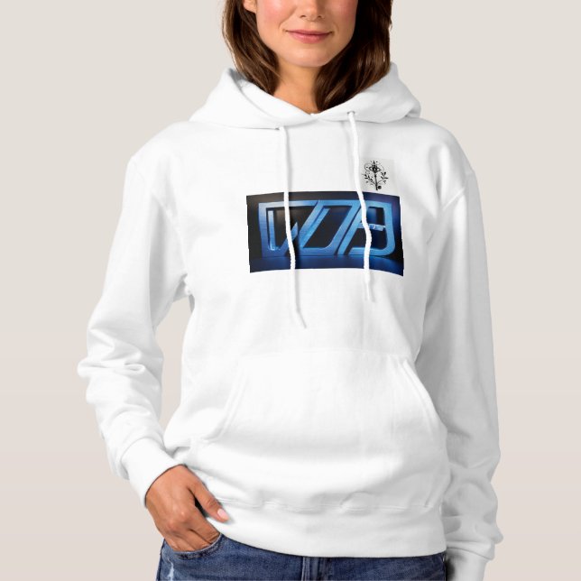 Fierce Visa Logo Art auf schwarz und blau Hintergr Hoodie (Vorderseite)