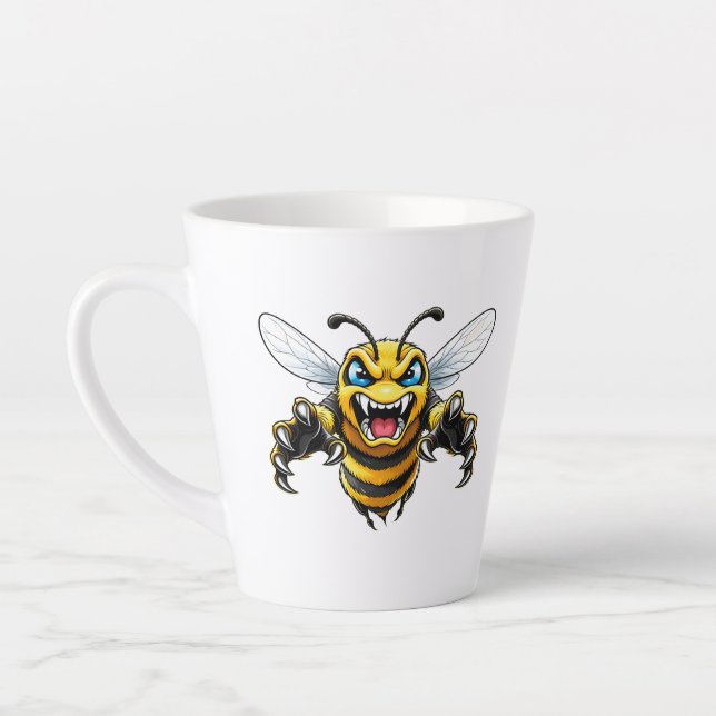 Fierce Wasp Face Mug - Insect Illustration Milchtasse (Links)
