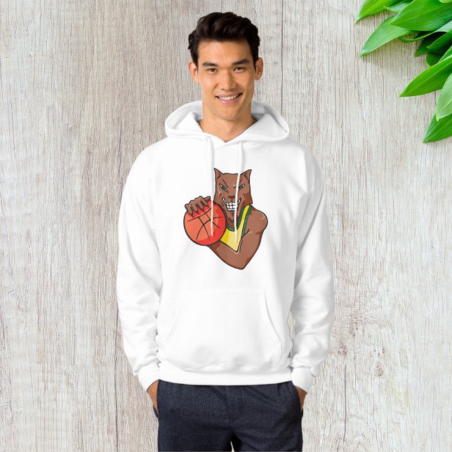 Fierce Wildcat Basketball Mascot Hoodie (Von Creator hochgeladen)