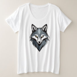 Fierce Wolf Face T-Shirt - Bold & Stylish von Wild
