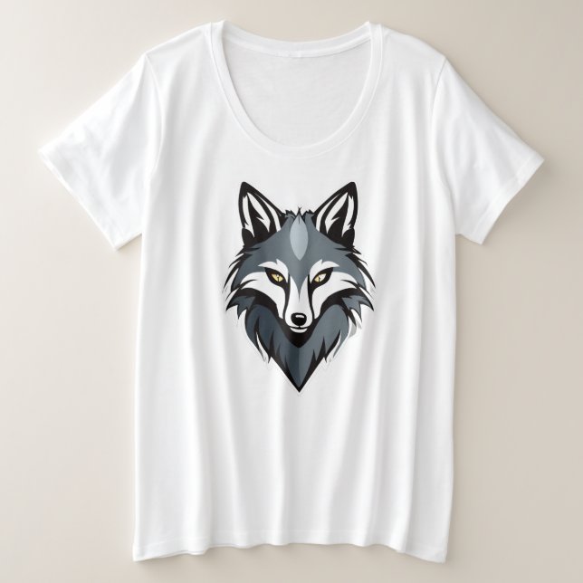 Fierce Wolf Face T-Shirt - Bold & Stylish von Wild (Design vorne)