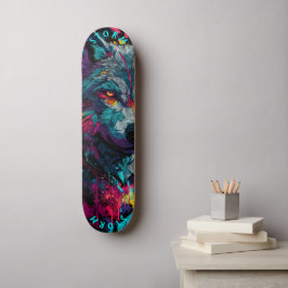 Fierce Wolf Graffiti Street - Limited Edition Skateboard