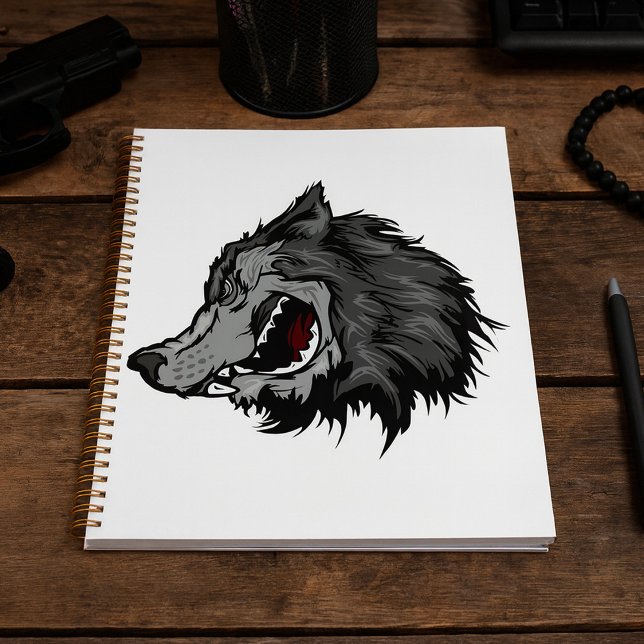 Fierce Wolf Head Bold Wild Animal Planer (Von Creator hochgeladen)
