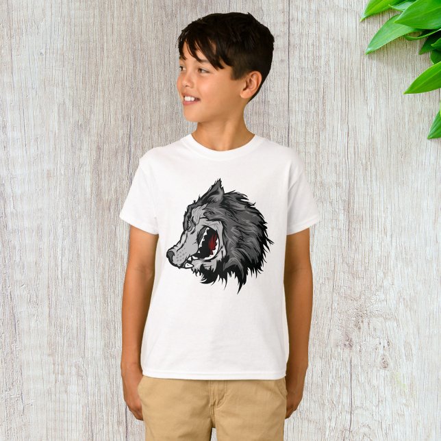 Fierce Wolf Head Bold Wild Animal T-Shirt (Von Creator hochgeladen)