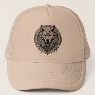 Fierce Wolf Mandala: Symbol der Stärke Truckerkappe