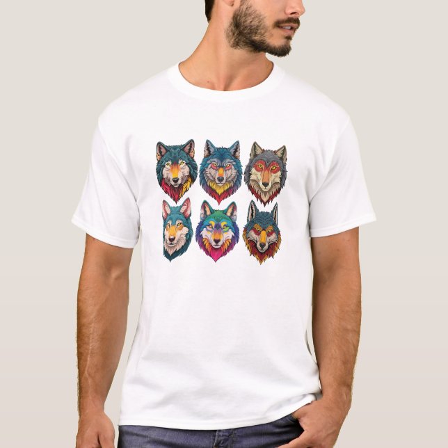 Fierce Wolf Spirit Graphic T-Shirt (Vorderseite)