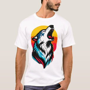 Fierce Wolf Streetwear-Shirt – Kühnes Tier T-Shirt