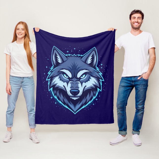 Fierce Wolf – Symbol of Strength and Freedom Fleecedecke (Beispiel)