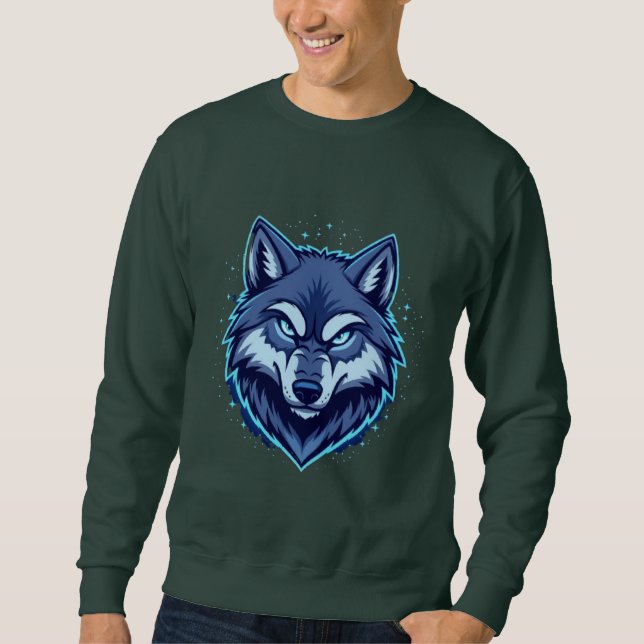 Fierce Wolf – Symbol of Strength and Freedom Sweatshirt (Vorderseite)