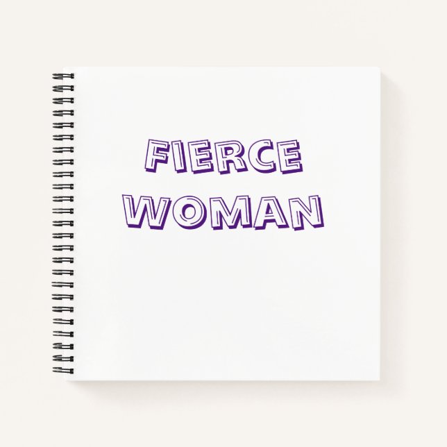 Fierce Woman Notebook Notizbuch (Vorderseite)