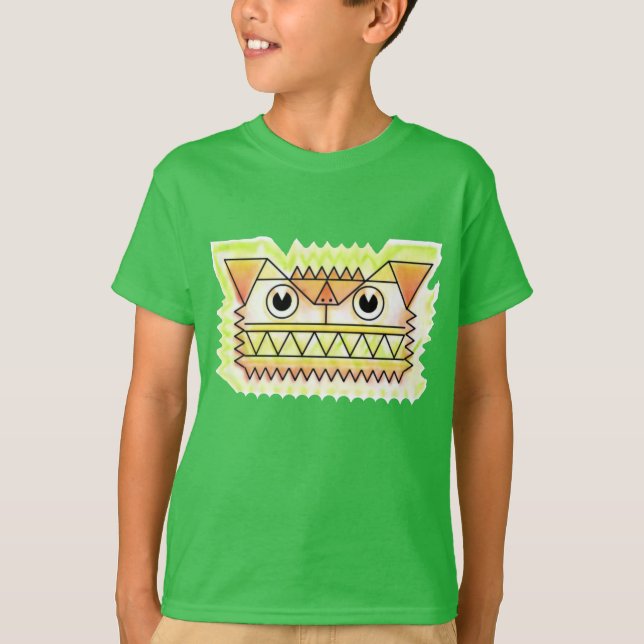 Fierce, wütender Hund farbiger T - Shirt (Vorderseite)