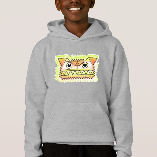 Fierce, wütender Hund Kinder Hoodie (Vorderseite)