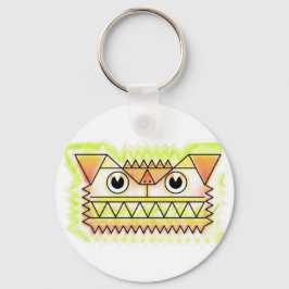 Fierce, wütender Hundeknopf-Schlüsselanhänger Schlüsselanhänger