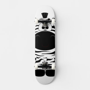 Fierce Zebra bereit für etwas Luft Skateboard