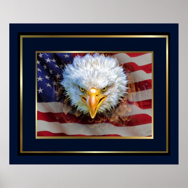 Fiercely Patriotic Eagle Poster (Vorne)