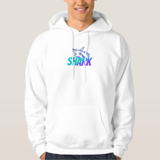Fierces Hai-Logo mit Farbverlauf | Kühnes Meer Hoodie