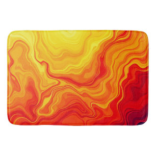 Fiery Abstrakt Flow Art Badematte