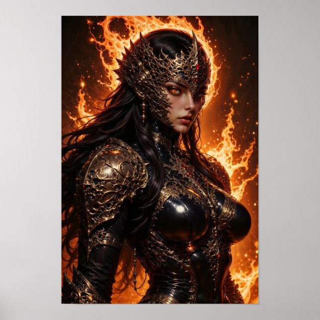 Fiery Amazon Warrior Poster (Vorne)