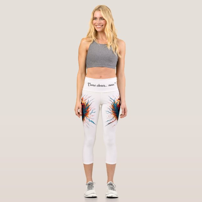 Fiery Anatomical Heart Leggings - "Komm naher... (Vorderseite)