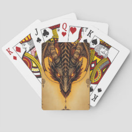 Fiery Ancient Dragon Mystical Fantasy Spielkarten