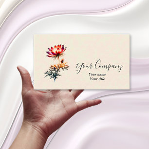 Fiery Bloom Business Card Visitenkarte